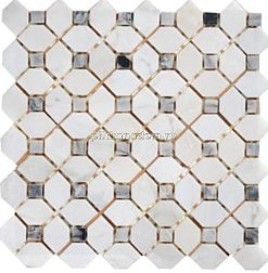 Primacolore Marmo MN152PMA Мозаика 0,6х0,6+2,9х4,5 30х30 см