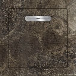 Aquanit Envelope Душевой поддон из керамогранита, цвет Fossil Kahve, 90х90