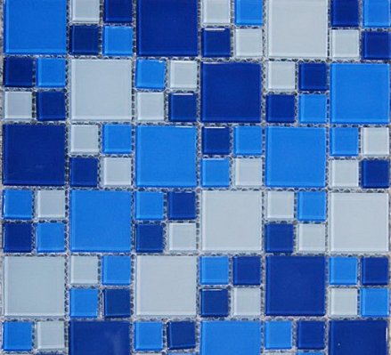 NS-mosaic Crystal series S-460 стекло Мозаика 30х30 (2,3х2,3;4,8х4,8) см