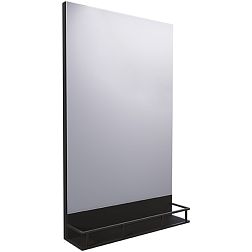 Grossman Зеркало Grossman МЕТРИС-50 см в раме  с полочкой черное 500х120х800