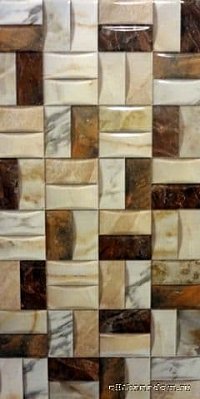 STN Ceramica Cross Marble Marron Настенная мозаичная плитка 25х50