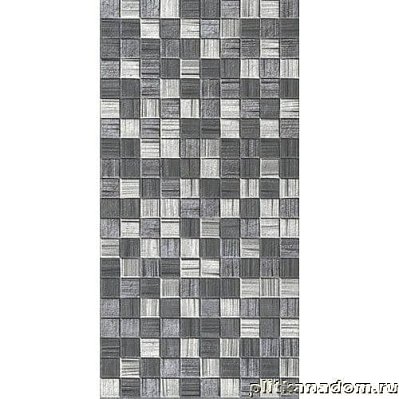 Axima Мегаполис Тёмно-серая мозаика Настенная плитка 25х50