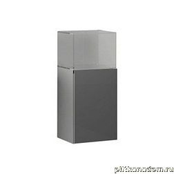 Vitra Memoria 58393 Средний шкаф со стеклянным кубом (верхней части) с дверцей правой, серый