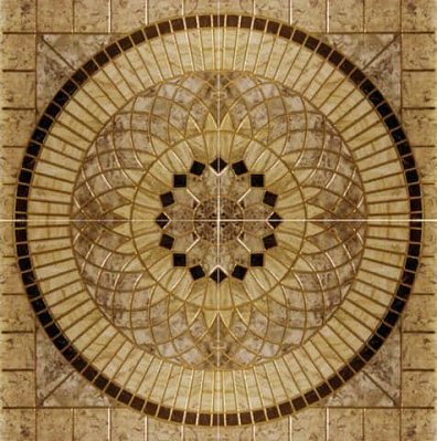 Infinity Ceramic Tiles Rimini Roseton Beige Декор 120x120