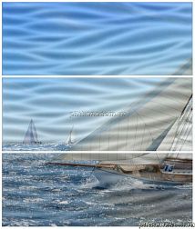 Cerrol Formula Regatta-3 A Wave Панно (из 3-х плиток) 60х50 см