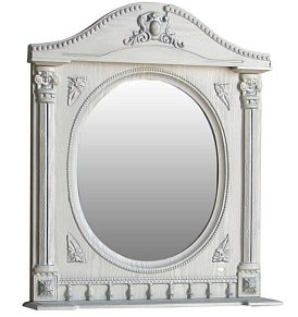 Шкаф зеркальный Атолл Наполеон 195 патина серебро