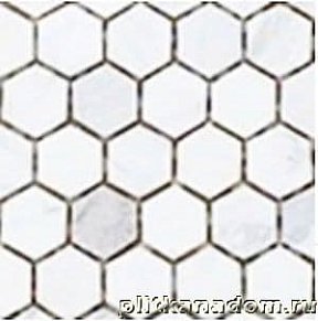 Caramelle Pietrine Hexagonal Dolomiti bianco MAT hex Мозаика 29,5x30,5х6 (1,8x3) см