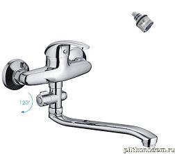 Frap Ф40 F2129-B Смеситель для ванны, излив 30S, переключение душ - дивертор, картридж
