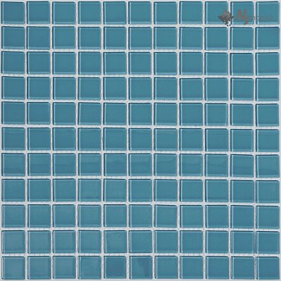 NS-mosaic Crystal series S-467 стекло Голубая Глянцевая Мозаика 30х30 (2,5х2,5) см