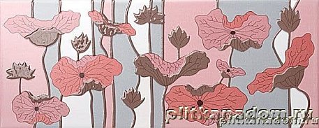 Керама Марацци Городские Цветы Декор розовый B31-7071  20х50