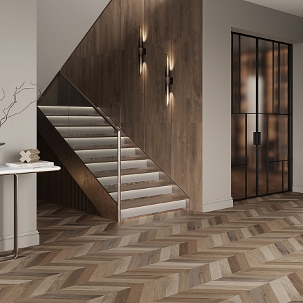 Wood Latina Brown Chevron
