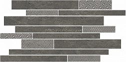 Kerama Marazzi Ламелла SBM011-SG458520 Декор серый темный мозаичный 25х50,2 см