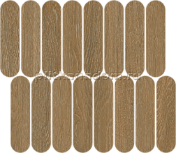 Vives Oslo Mosaico Toyen Коричневая Матовая Мозаика 27x31 см