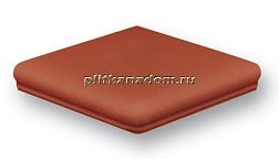 Stroeher Keraplatte Terra 316 Patrizierrot Ofenbunt Угловая Ступень - флорентинер 34,5х34,5 см