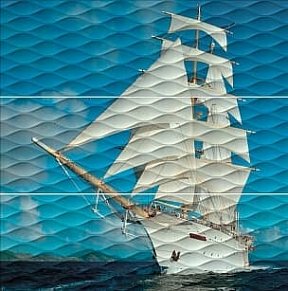 Керама Марацци Майори ALD-A01-3x-13025R Корабль Панно 90х90 см