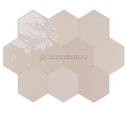 Wow Zellige Hexa 122080 Nude Бежевая Глазурованная Настенная плитка 10,8х12,4 см