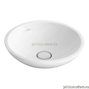 Villeroy Boch Loop Friends 5144 0001 Раковина для установки на столешницу D=430 mm без отв, стержень для мех-зма слива pop-up