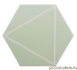 DNA tiles Fancy Lines Mint Зеленый Матовый Керамогранит 20x23 см
