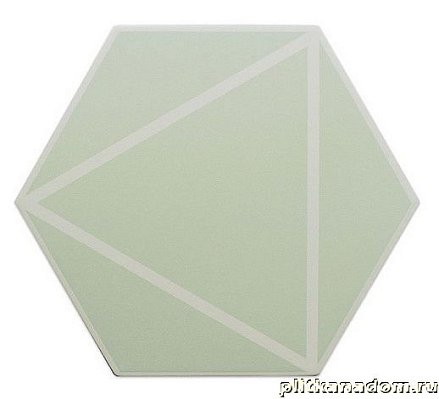 DNA tiles Fancy Lines Mint Зеленый Матовый Керамогранит 20x23 см