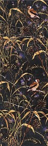 Керама Марацци Астория Декор Птицы черный обрезной SST-A01-12000R 25х75 см