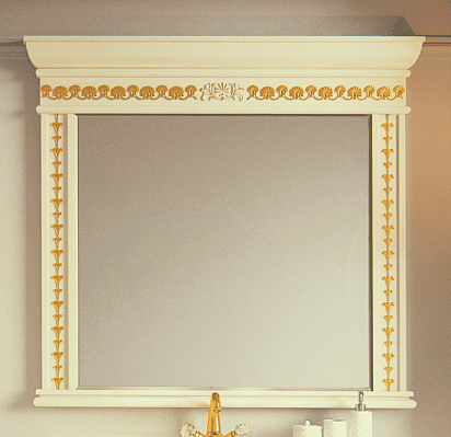 Зеркало Misty Мануэлла Gold 120, цвет бежевый глянцевый
