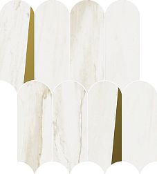 Italon Stellaris Carrara Ivory Lux Белая Глянцевая Мозаика Элегант 32,5х36,1 см