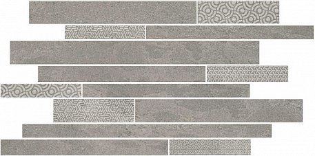 Kerama Marazzi Ламелла SBM010-SG4584 Декор серый мозаичный 25х50,2 см