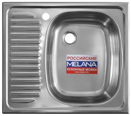 Мойка кухонная Melana MLN-RUS-5851 L/R врезная 0,6/160, хром полированный