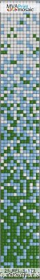 MVA-Mosaic 25RFL-S-173 Стеклянная мозаика растяжка 223х31,7 (2,5х2,5)