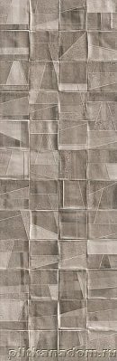 Плитка Meissen Nerina Slash рельеф серый 29x89 см