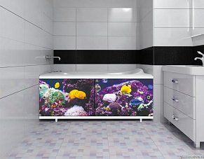 Метакам Ультралегкий Арт Экран под ванну 1,5 м Подводный мир