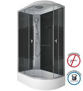 Niagara NG-3524-14L 120х80 средний поддон, стекло мозаика Душевая кабина 120x80