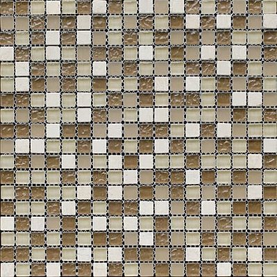 Bertini Mosaic Мозаика Миксы из стекла Sand-beige mix Мозаика 1,5х1,5 сетка 30,5х30,5