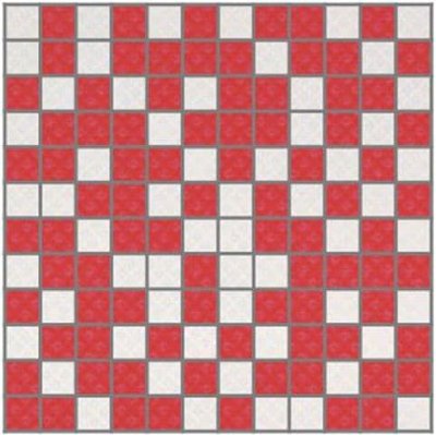 Slava Zaitsev Arcobaleno Shine Mosaico White-Red Мозаика 30х30