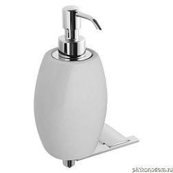 Webert Aria AI 500201 Дозатор жидкого мыла настенного монтажа, крепеж и помпа из латуни, корпус из керамики, хром