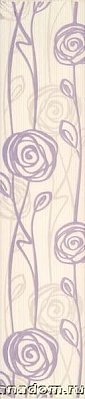 CERSANIT Rosaria цветы бежевый Бордюр 8,5х40