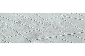 Tubadzin Lozzi Grey Str Серая Матовая Структурированная Настенная плитка 89,8х32,8 см