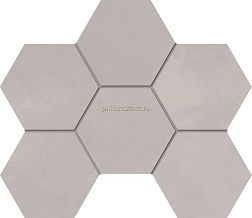 Estima Graffito Light Grey GF01 Hexagon Серая Неполированная Мозаика 25x28,5 см