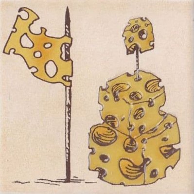 Victoria Ceramica Mallorca-animals Cheese beige motyw B  (сыр) Декор 9,8х9,8 (4)