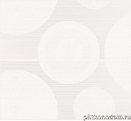 Cersanit Tiffany Beige (TV2F052) Панно белый (из 2-х плиток) 40x44 см