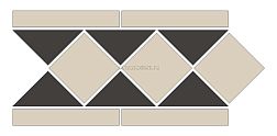 Top Cer Cubic Border Микс Матовый Бордюр 15,1х28 см