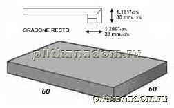 Apavisa Metal Copper Lapp Grad Angulo Ступень 59,55х59,55 см