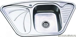 Sinklight Кухонная мойка врезная 9550A толщина 0,8 мм, глубина чаши 180 мм, декор 95х50