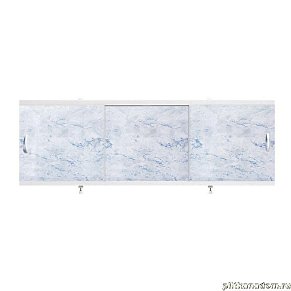 Alavann Оптима Экран для ванн 1,5 м пластик серо-голубой мрамор (17)