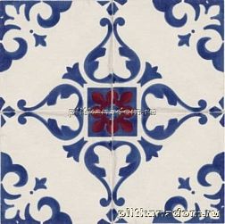 Marca Corona Jolie 8330 Blanc Bleu Trama Декор 10x10 (4 плитки) см