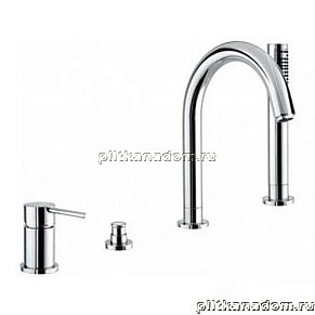 Emmevi Rubinetterie Piper 45120 Смеситель на край ванны с ручным душем 4 отверстия (хром)