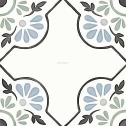 Harmony Tanger Blue Petals Микс Матовый Керамогранит 12,3x12,3 см
