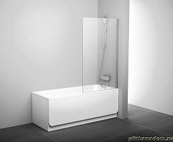 Ravak Pivot PVS1-80 блестящая, Транспарент, шторка для ванны