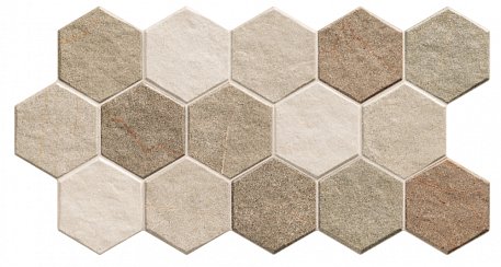 Realonda Ceramica Stonehenge Hex Earth Керамогранит 26,5x51