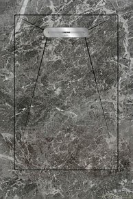 Aquanit Envelope Душевой поддон из керамогранита, цвет Fiori di Pesca Gri, 90x135